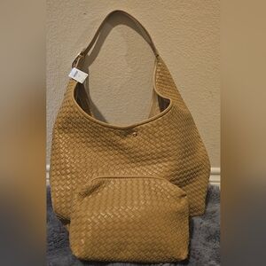 Anthropologie - The Love Knot Slouchy Bag & Pouch: Woven Buckle Edition